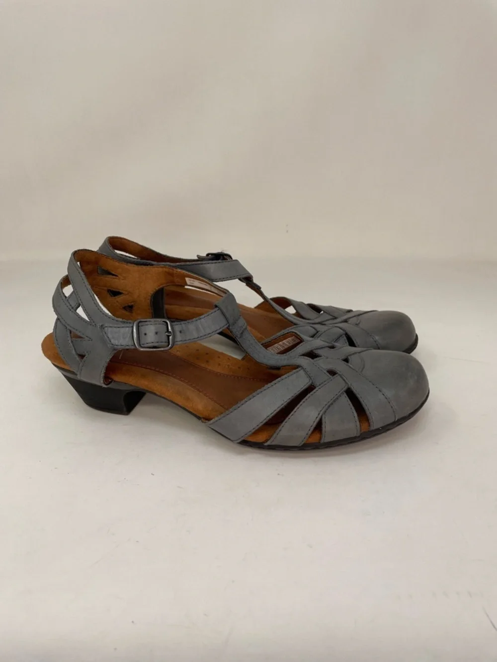 Cobb Hill New Balance Sandals Gray Leather Slingback Heels Dress Shoes Size 11
